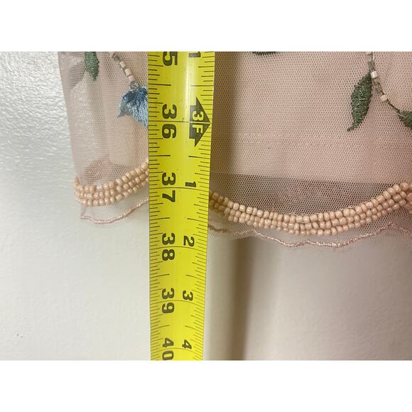 ADRIANNA PAPELL DRESS 6 FLORAL EMBROIDERED BEADED SHEATH SHORT COCKTAIL BEIGE - Picture 16 of 16